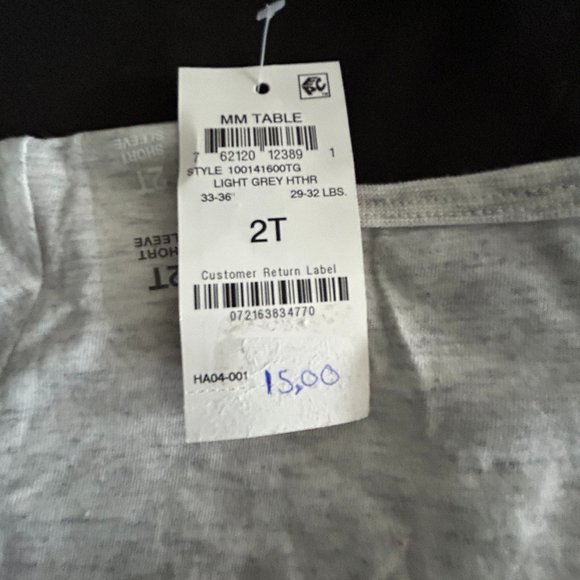 FIRST IMPRESSIONS GIRLS GRAY TEE WITH RED HEART TOP - Picture 4 of 4